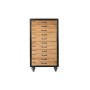 Caisson à Tiroirs DKD Home Decor Sapin Naturel Noir Vintage (57 x 40 x 111 cm)
