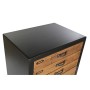 Caisson à Tiroirs DKD Home Decor Sapin Naturel Noir Vintage (57 x 40 x 111 cm)