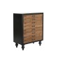 Caisson à Tiroirs DKD Home Decor Sapin Naturel Noir Vintage (67 x 40 x 89 cm)