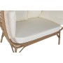 Chaise de jardin DKD Home Decor Marron Polyester rotin synthétique Acier Blanc (130 x 68 x 150 cm)