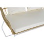 Canapé de jardin DKD Home Decor Blanc Métal rotin synthétique (132 x 58 x 80 cm)