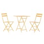 Ensemble Table + 2 Chaises DKD Home Decor Moutarde Métal (60 x 60 x 75 cm)