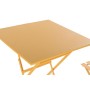 Ensemble Table + 2 Chaises DKD Home Decor Moutarde Métal (60 x 60 x 75 cm)