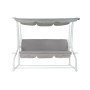 Banc DKD Home Decor Gris Balançoire Polyester Acier (210 x 120 x 167 cm)