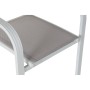 Chaise de jardin DKD Home Decor Gris Polyester Aluminium Blanc (57 x 64 x 86 cm)