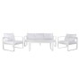 Canapé de jardin DKD Home Decor Blanc Polyester Aluminium (184 x 72 x 78 cm)