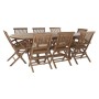 Ensemble Table + Chaises DKD Home Decor Teck (180 x 120 x 75 cm) (9 pcs)