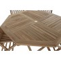 Ensemble Table + Chaises DKD Home Decor Teck (120 x 120 x 75 cm) (7 pcs)