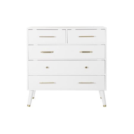 Commode DKD Home Decor Naturel Métal Blanc Crème Bois de paulownia (80 x 34 x 84 cm)