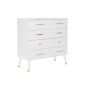 Commode DKD Home Decor Naturel Métal Blanc Crème Bois de paulownia (80 x 34 x 84 cm)