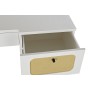 Bureau DKD Home Decor Sapin Blanc Rotin (140 x 50 x 76 cm)