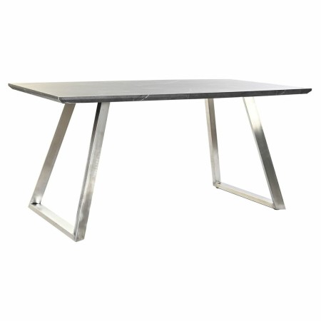 Table de Salle à Manger DKD Home Decor Noir Acier Bois MDF (160 x 90 x 76 cm)