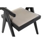 Chaise à Accoudoirs DKD Home Decor Beige Rembourrage Rotin Orme (56 x 54 x 82 cm)