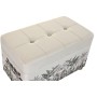Banc de Pied de Lit DKD Home Decor Coffre Naturel Beige Polyester MDF Vert Tropical (70 x 40 x 43 cm) (2 pcs)
