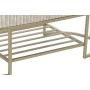 Coffre de Rangement DKD Home Decor Beige Doré Métal Polyester (100 x 48 x 47 cm)