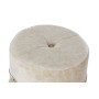 Repose-pied DKD Home Decor Beige Doré Métal Polyester (43 x 43 x 43 cm)