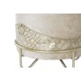 Repose-pied DKD Home Decor Beige Doré Métal Polyester (43 x 43 x 43 cm)