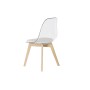 Chaise de Salle à Manger DKD Home Decor Naturel Bois Transparent Blanc Polycarbonate (54 x 47 x 81 cm)