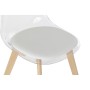 Chaise de Salle à Manger DKD Home Decor Naturel Bois Transparent Blanc Polycarbonate (54 x 47 x 81 cm)