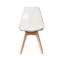 Chaise de Salle à Manger DKD Home Decor Crème PVC Bouleau (54 x 47 x 81 cm)