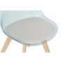 Chaise de Salle à Manger DKD Home Decor Naturel Bleu Blanc PVC Bouleau (54 x 47 x 81 cm)