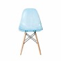 Chaise de Salle à Manger DKD Home Decor Naturel Bleu PVC Bouleau (50 x 46 x 83,5 cm)