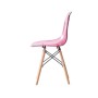 Chaise de Salle à Manger DKD Home Decor Naturel Rose PVC Bouleau (44 x 46 x 81 cm) (50 x 46 x 83,5 cm)