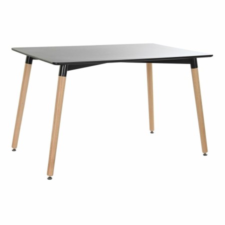 Table de Salle à Manger DKD Home Decor Naturel Noir Bouleau Bois MDF (120 x 80 x 74 cm)