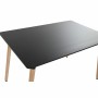 Table de Salle à Manger DKD Home Decor Naturel Noir Bouleau Bois MDF (120 x 80 x 74 cm)