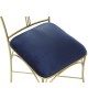 Chaise de Salle à Manger DKD Home Decor Bleu Doré Polyester Laiton (45 x 42 x 88,5 cm)