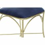 Chaise de Salle à Manger DKD Home Decor Bleu Doré Polyester Laiton (45 x 42 x 88,5 cm)