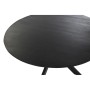 Table de Salle à Manger DKD Home Decor Noir Métal Bois de manguier (130 x 130 x 76 cm)