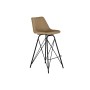 Tabouret DKD Home Decor Naturel Noir Métal Rotin (47 x 56 x 106 cm)