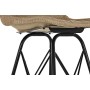 Tabouret DKD Home Decor Naturel Noir Métal Rotin (47 x 56 x 106 cm)