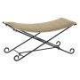 Banquette DKD Home Decor  Noir Métal Marron Clair Rotin (94 x 49 x 44 cm)