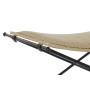 Banquette DKD Home Decor  Noir Métal Marron Clair Rotin (94 x 49 x 44 cm)