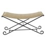 Banquette DKD Home Decor  Noir Métal Marron Clair Rotin (94 x 49 x 44 cm)