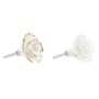 Pommeau DKD Home Decor 2 Unités Métal Grès Roses (4,5 x 4,5 x 3 cm)