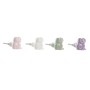 Pommeau DKD Home Decor 4 Unités Hibou Métal Grès (4 x 4 x 5 cm)