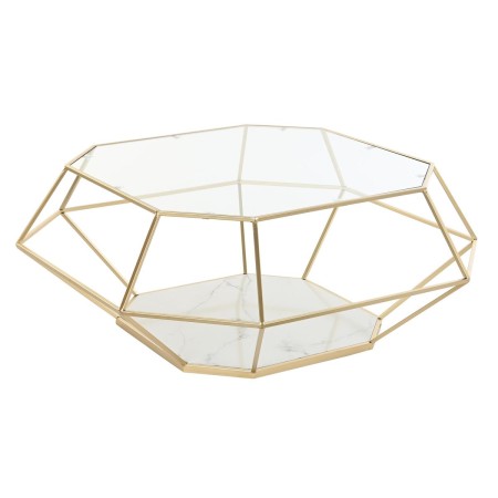 Table d'appoint DKD Home Decor Verre Métal (100 x 100 x 41 cm)