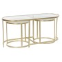 Set de 3 Tables Gigognes DKD Home Decor Verre Métal (100 x 40 x 45 cm)