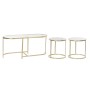 Set de 3 Tables Gigognes DKD Home Decor Verre Métal (100 x 40 x 45 cm)