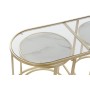 Set de 3 Tables Gigognes DKD Home Decor Verre Métal (100 x 40 x 45 cm)