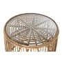 Table Basse DKD Home Decor Naturel Verre Rotin (60 x 60 x 49 cm)