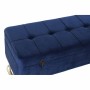 Banquette DKD Home Decor  Bleu Doré Métal Velours (90 x 40 x 47 cm)