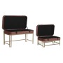 Banquette DKD Home Decor  Rose Doré Métal Velours (80 x 40 x 47 cm)