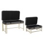 Banquette DKD Home Decor  Gris Doré Métal Velours (80 x 40 x 47 cm)