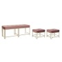 Banquette DKD Home Decor  Rose Métal Velours (120 x 40 x 46 cm)