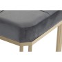 Banquette DKD Home Decor  Gris Métal Velours (120 x 40 x 47 cm)