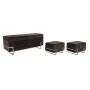 Banquette DKD Home Decor  Doré Métal Marron Velours (120 x 42 x 48 cm)